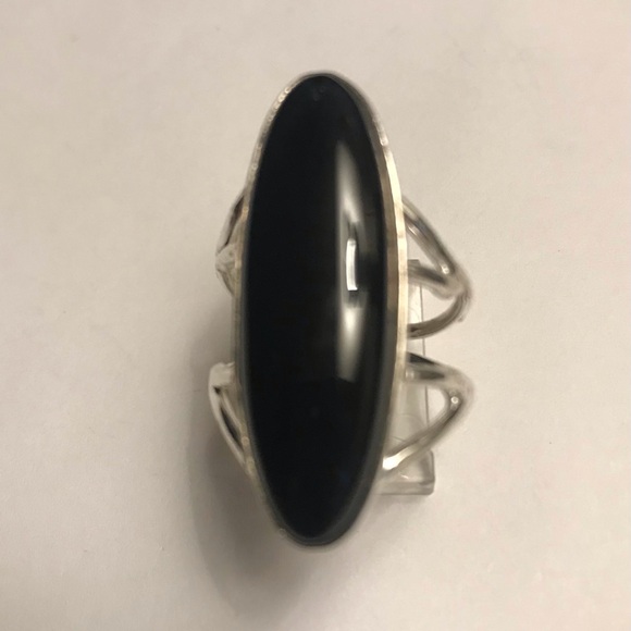Black Onyx 925 Sterling Silver Ring - Picture 1 of 5